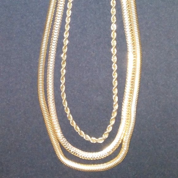 Jewelry - Vintage 3-layer Chain Necklace